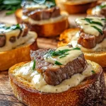 Beef Tenderloin Parmesan Crostini