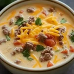 Cheesy Beef Soup