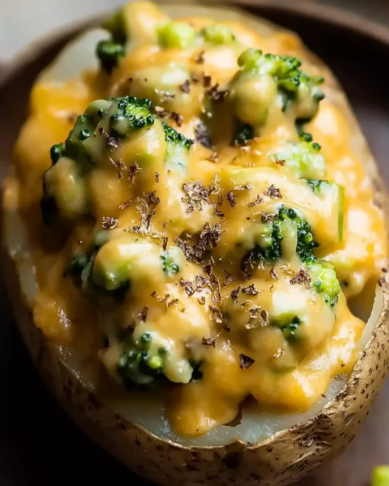 Cheesy Broccoli Baked Potatoes