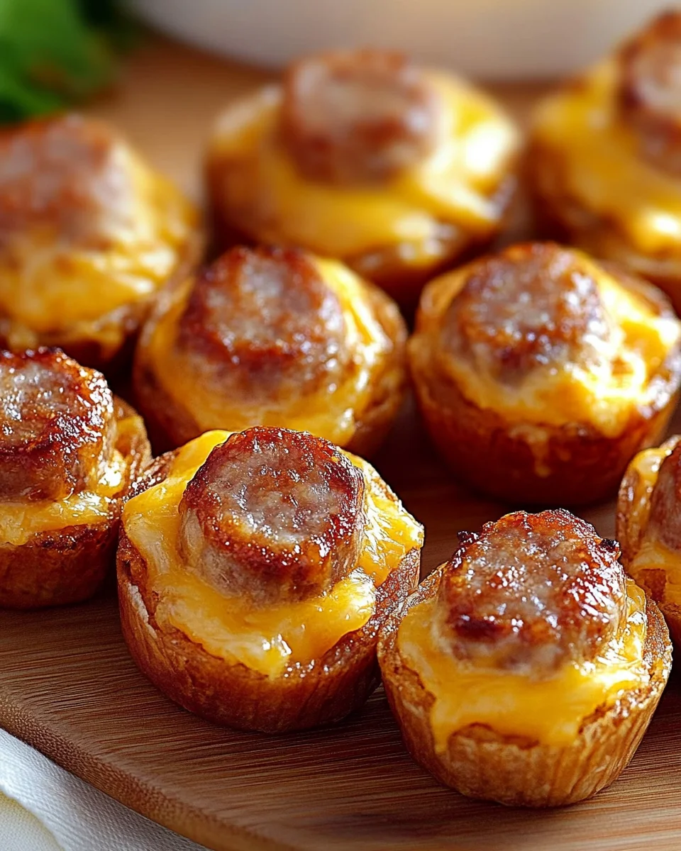 Cheesy Wrapped Sausage Party Bites