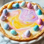 Easter Swirl Cheesecake Pie