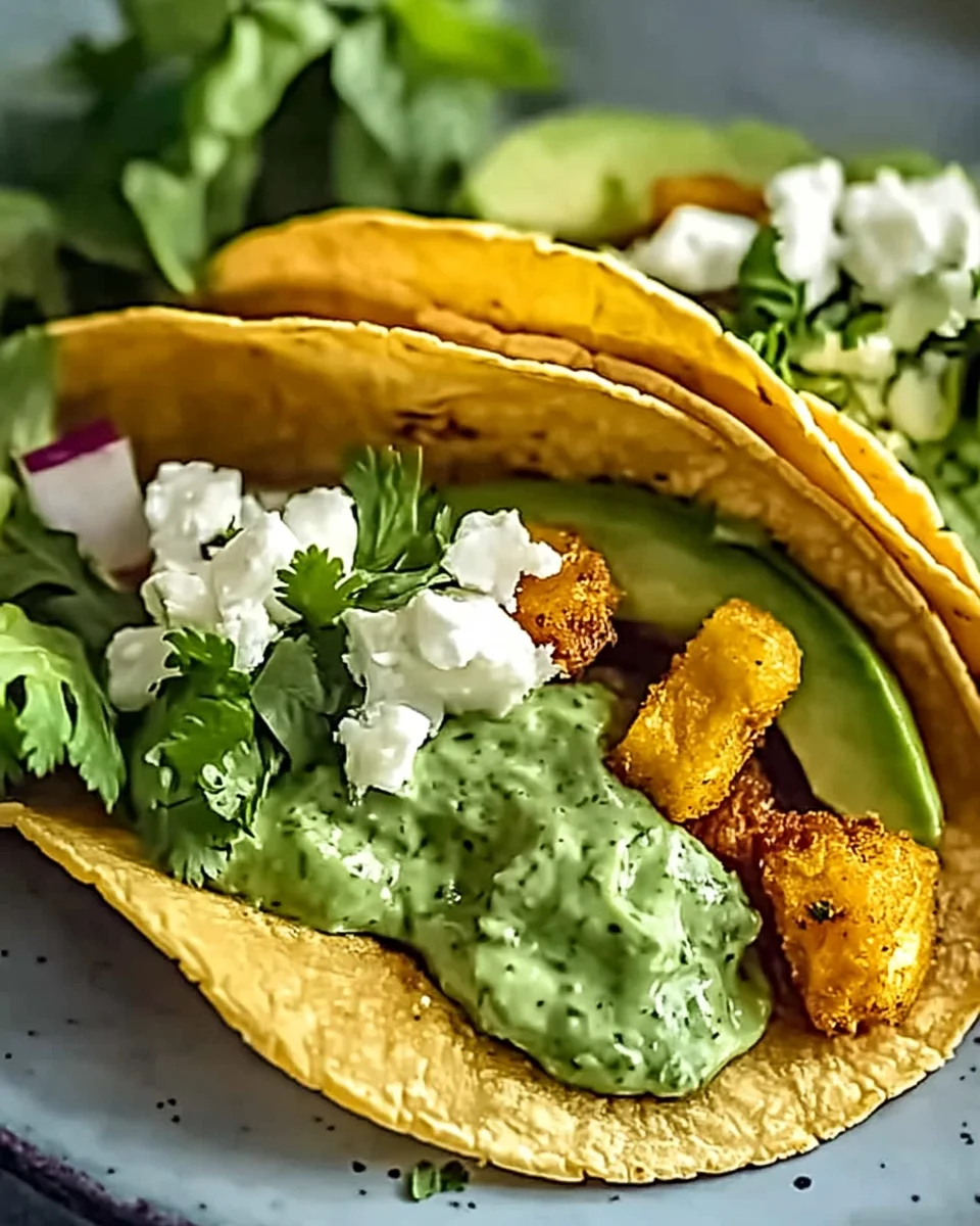 Fresh Veggie Green Goddess Tacos