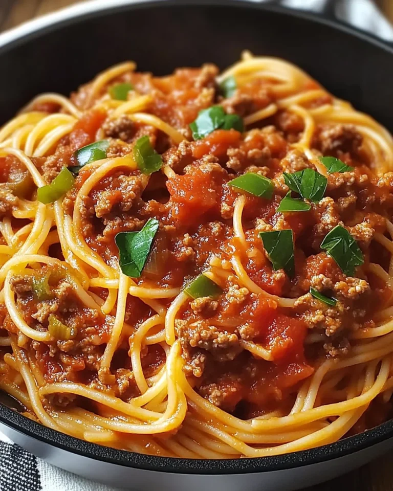 Grandma’s Skillet Spaghetti Dish