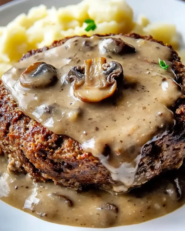 Meatloaf with Mushroom Gravy