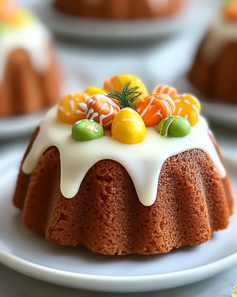 Mini Easter Carrot Cakes