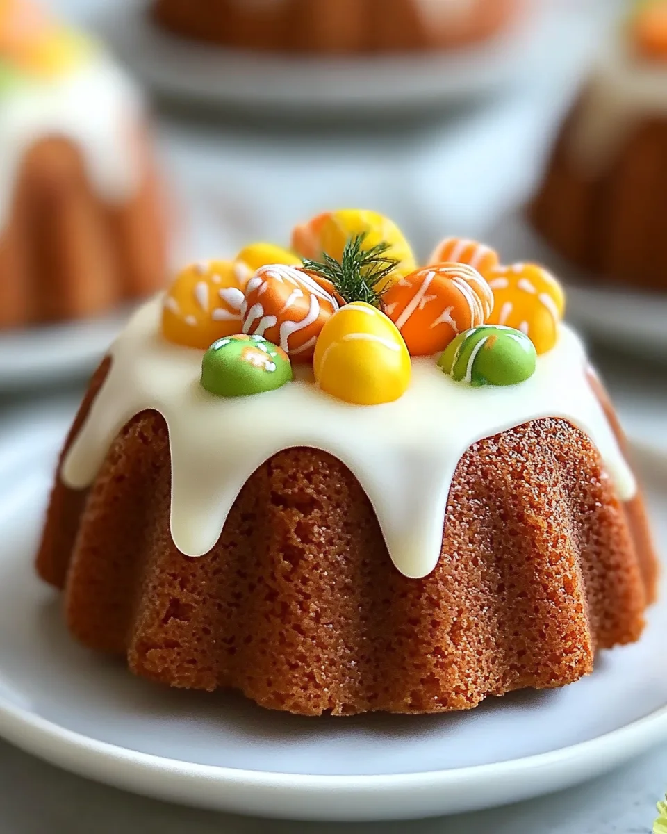 Mini Easter Carrot Cakes