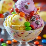 No Churn Skittles Ice Cream