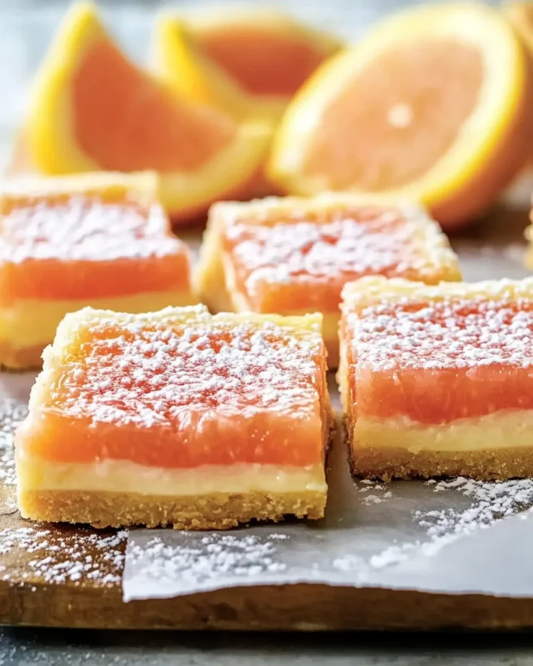 Pink Grapefruit Dessert Bars