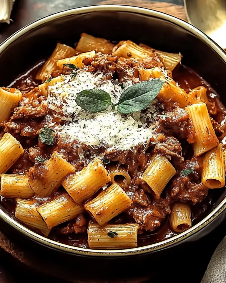 Pot Roast Sunday Sauce Rigatoni