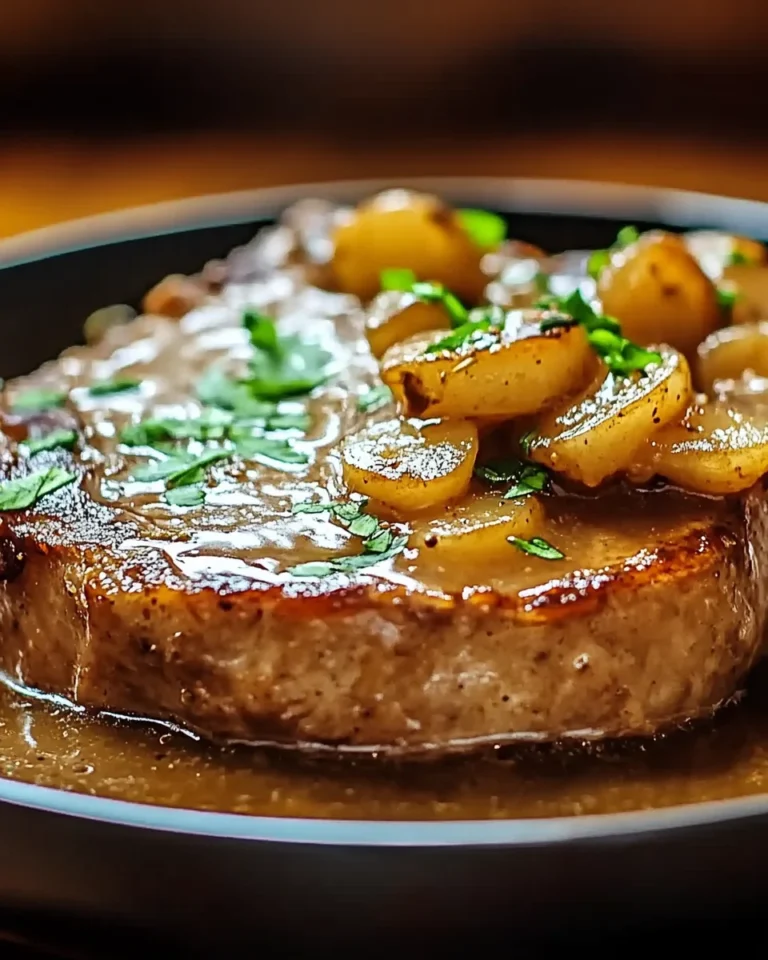 Smothered Boneless beef Chops