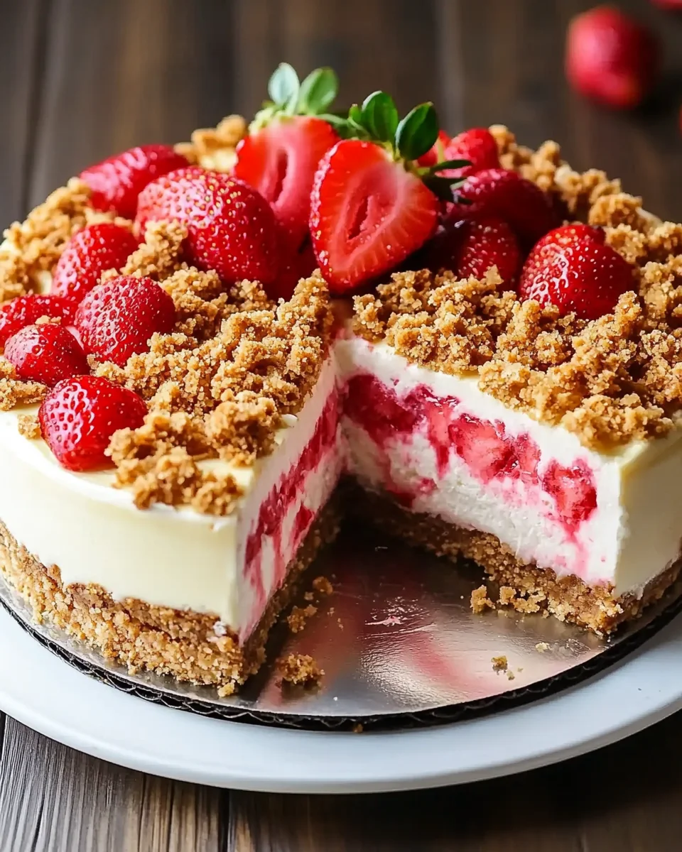 Strawberry Crunch Cheesecake