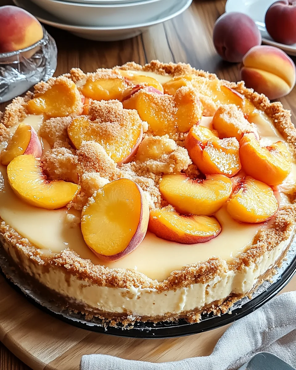 Peach Cobbler Cheesecake