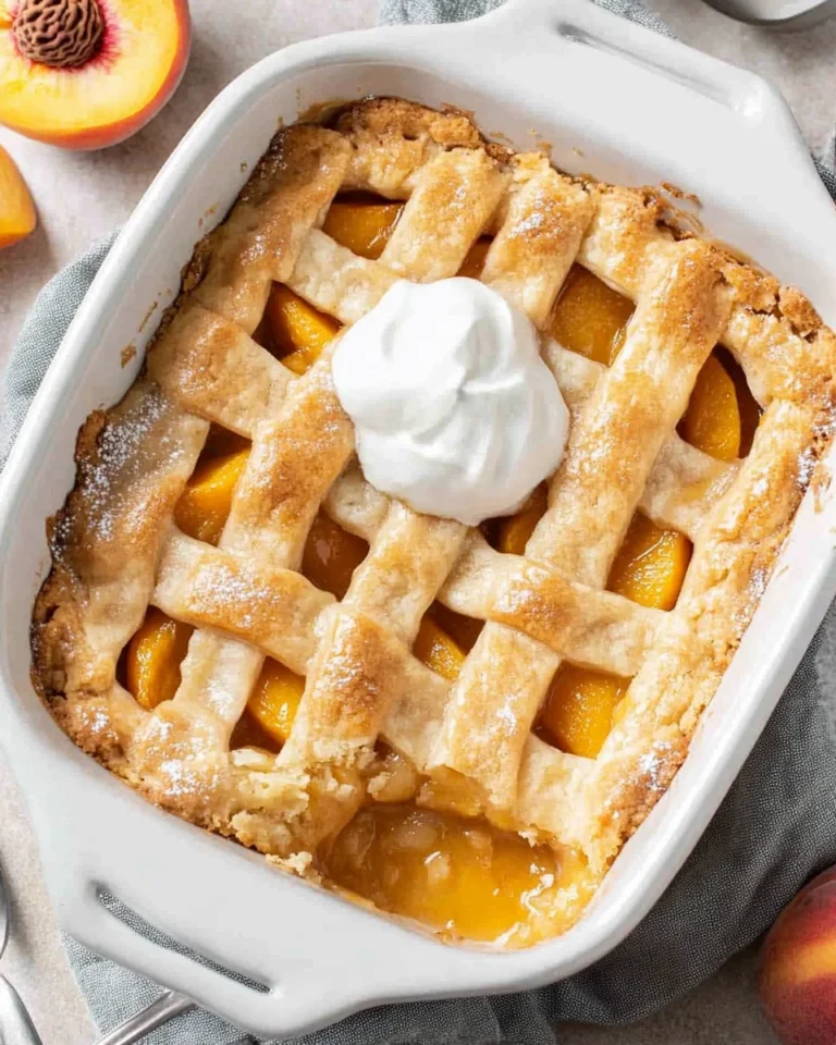Southern Peach Cobbler Recipe with Canned Peaches