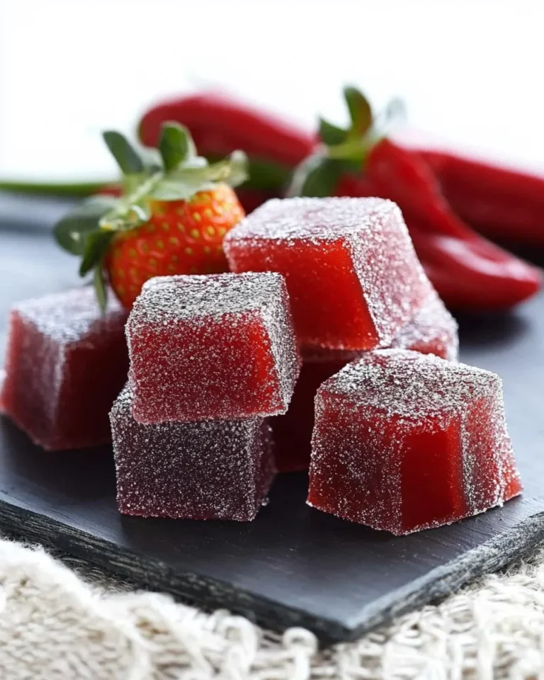 Strawberry and chilli jellies
