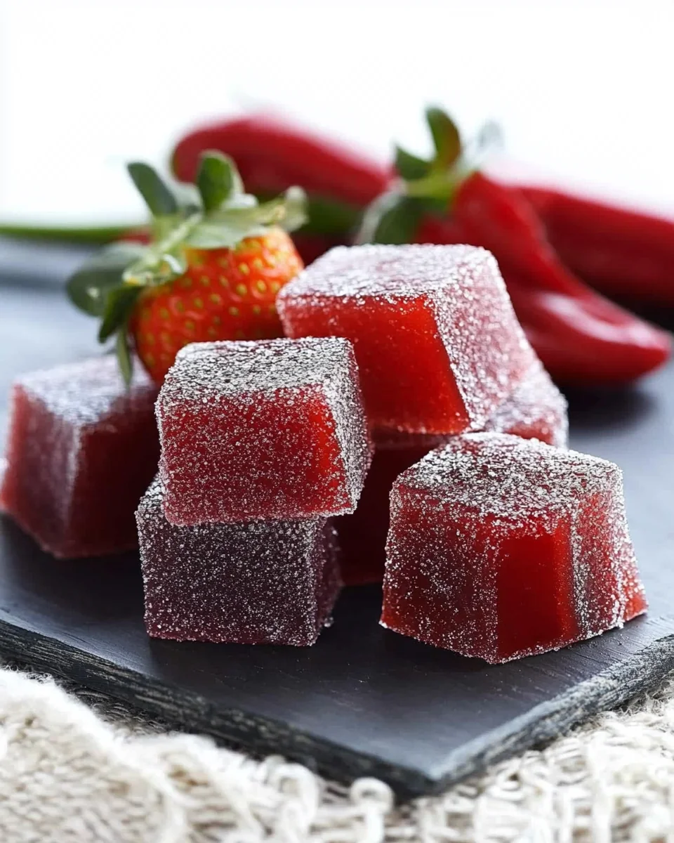 Strawberry and chilli jellies