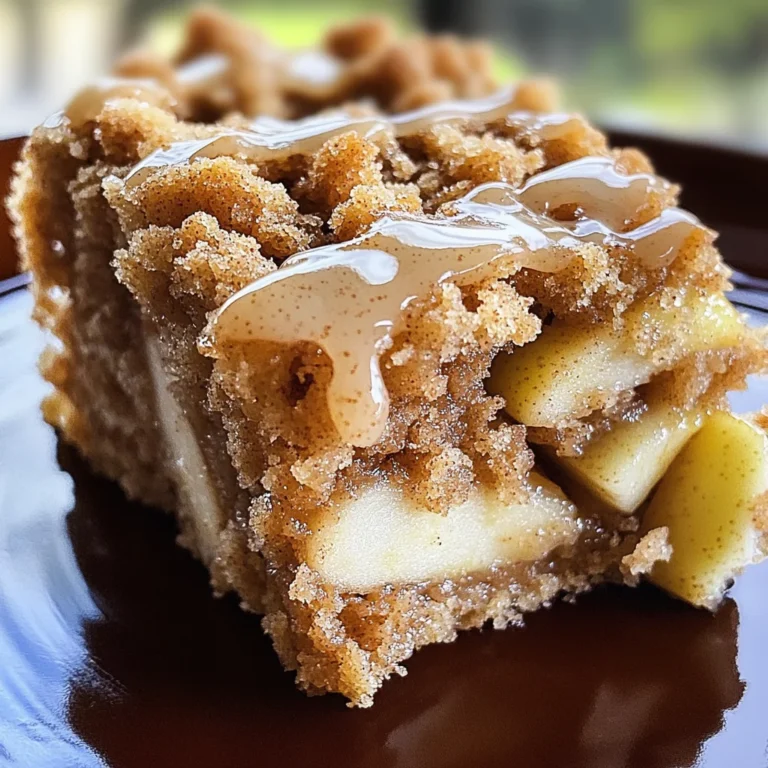 Apple Crumb Cake with Cinnamon Apple Drizzle