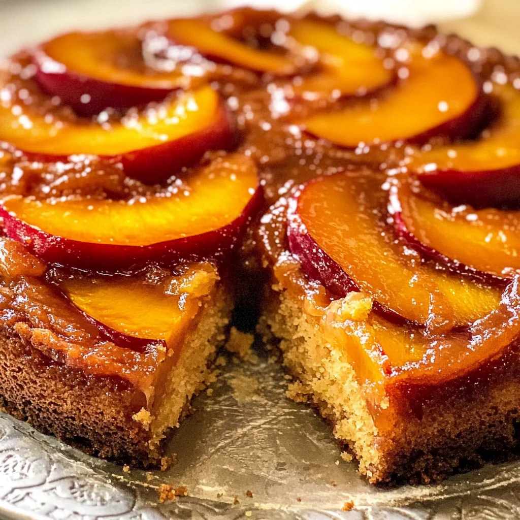 Bourbon Peach Upside-Down Cake