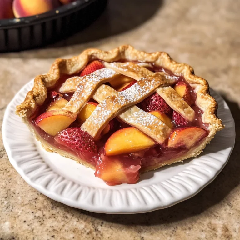 Brown Butter Strawberry Peach Pie
