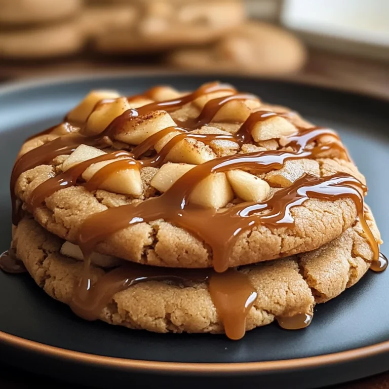 Caramel-Drizzled Apple Cinnamon Cookies