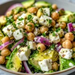 Chickpea Feta Avocado Salad
