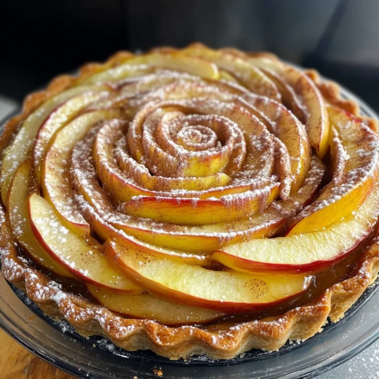 Cinnamon Roll Apple Rose Tart