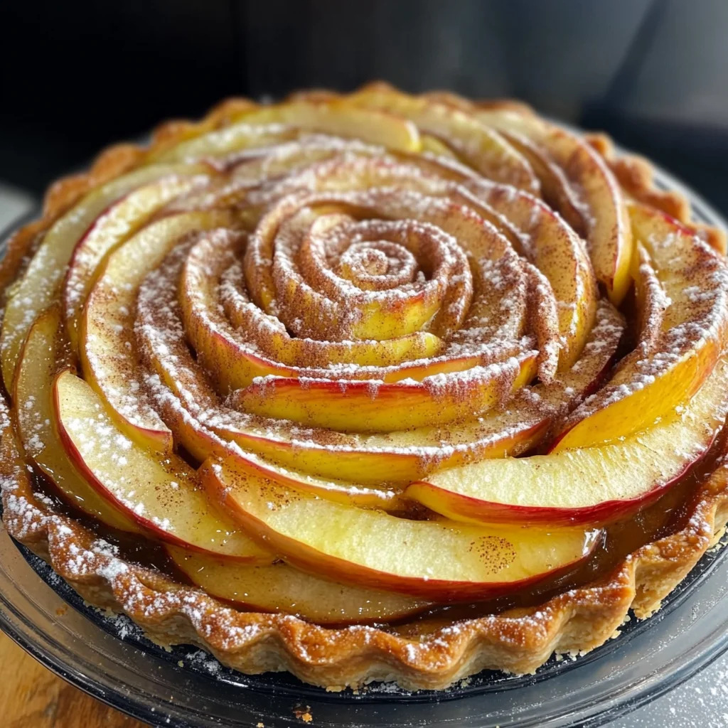 Cinnamon Roll Apple Rose Tart