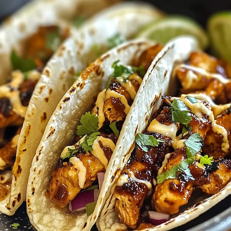 Garlic Butter Honey BBQ Chicken Tacos: Sweet, Savory & Irresistible!