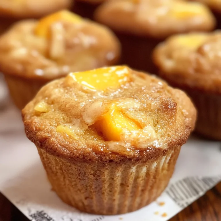 Healthy Honey Peach Muffins