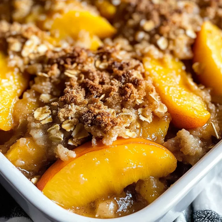 Healthy Peach Crumble