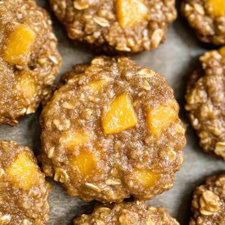 Healthy Peach Oatmeal Breakfast Cookies