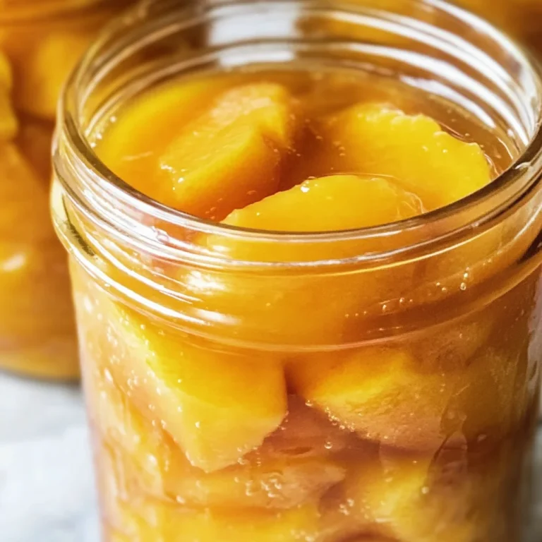 Homemade Canned Peach Pie Filling