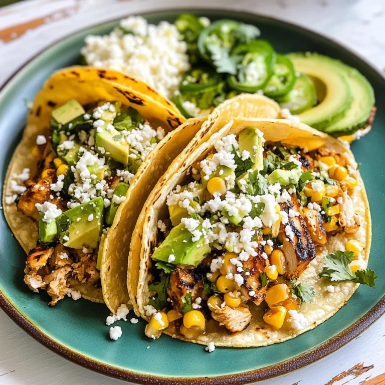 Mexican Street Corn Chicken Tacos