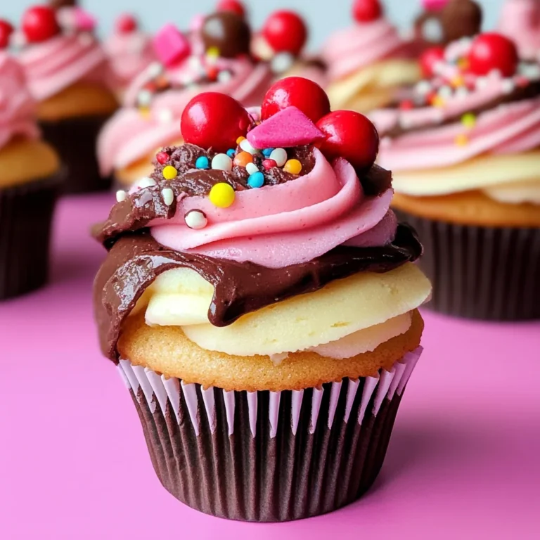 Neapolitan Ice Cream Cupcakes