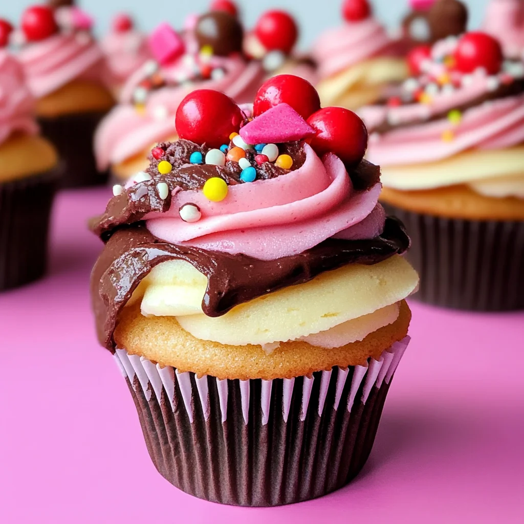 Neapolitan Ice Cream Cupcakes