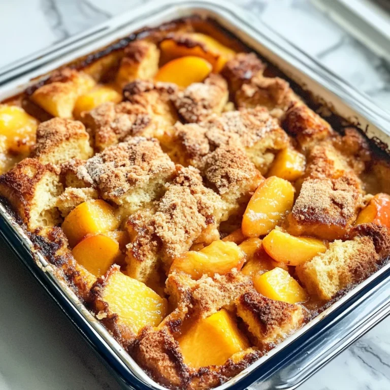 Peach Cobbler French Toast Bake