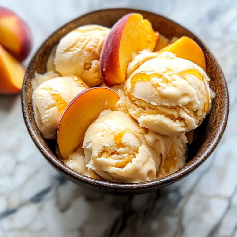 Peach Greek Frozen Yogurt