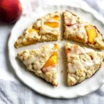 Peach Scones with Honey Vanilla Glaze