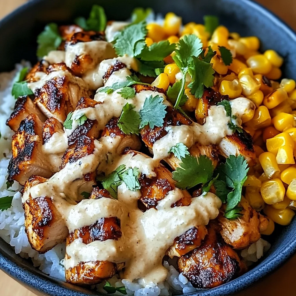 Street Corn Chicken Rice Bowl