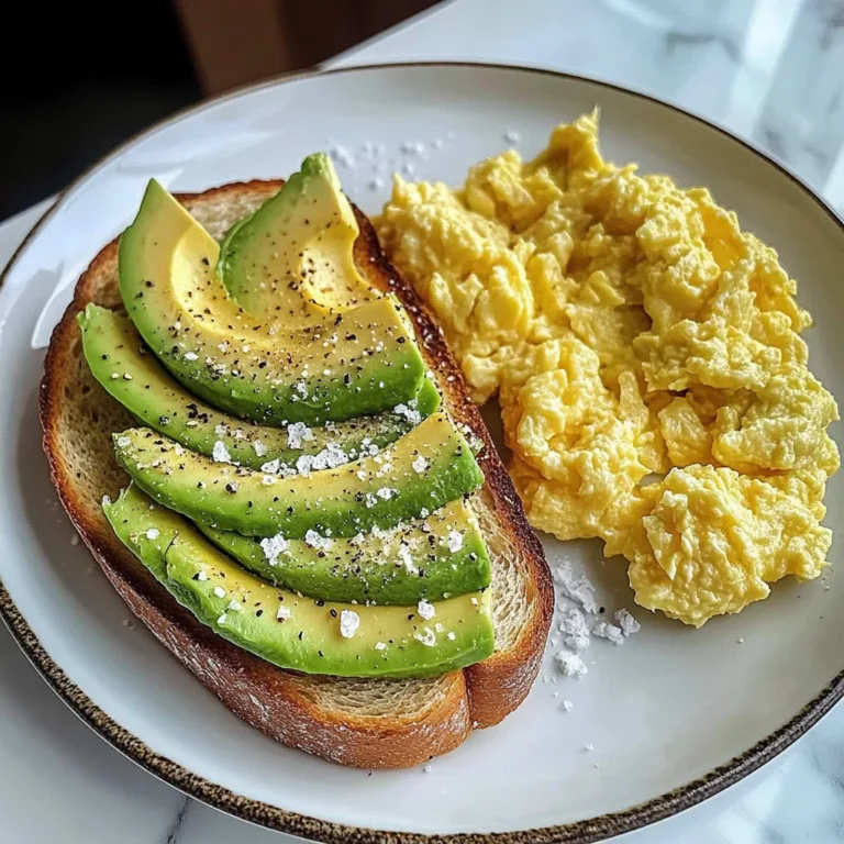 Avocado Toast & Fluffy Scramble with Iced Matcha
