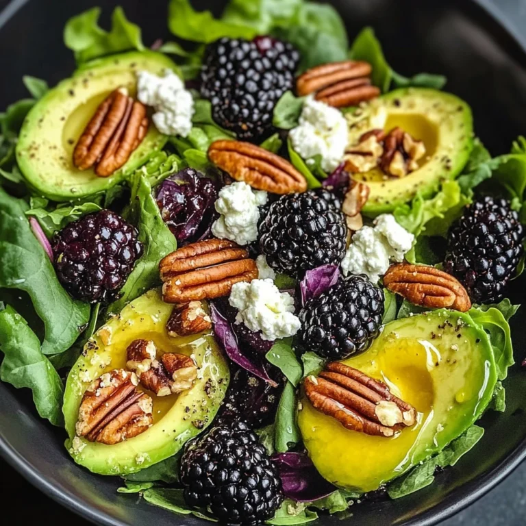 Blackberry & Avocado Salad with Honey Lemon Vinaigrette