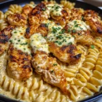 Cheesy Garlic Chicken Rotini in Cajun Cream Sauce