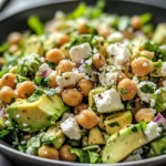 Chickpea Feta Avocado Salad