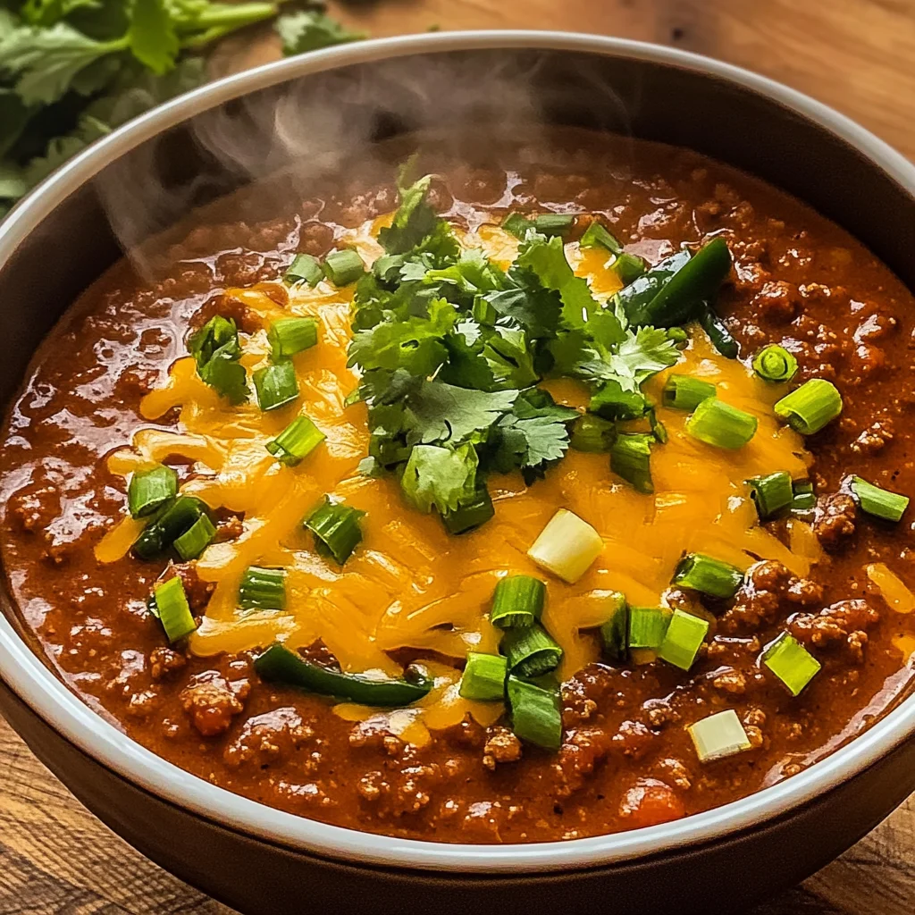 Crockpot Spicy Queso Beef Chili