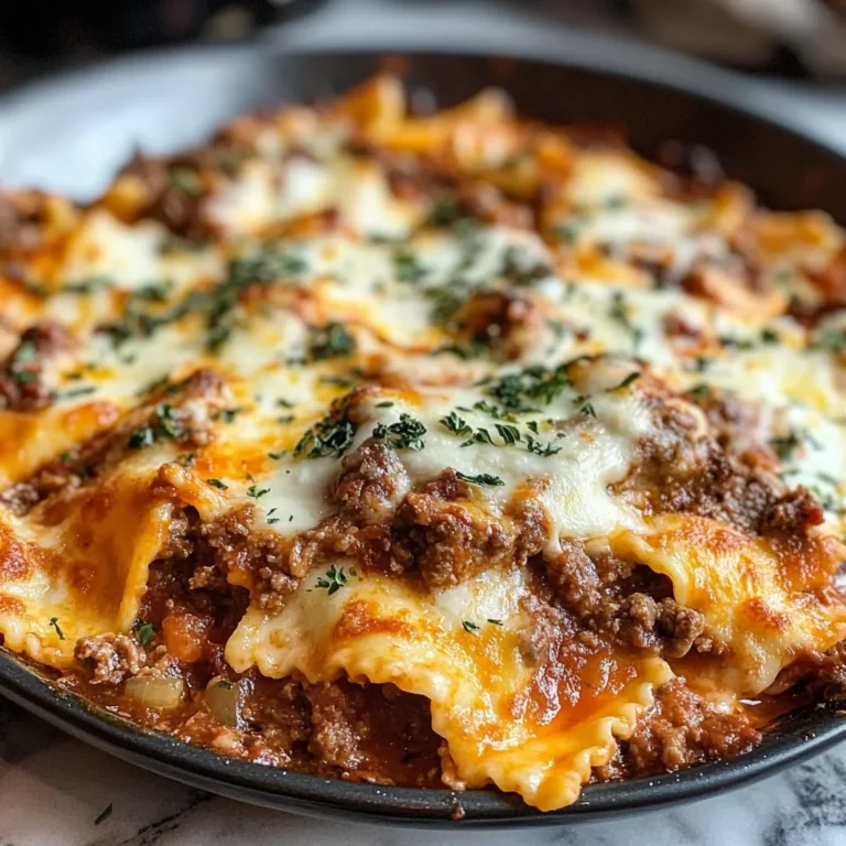 Decadent Beef and Cheese Ravioli Casserole
