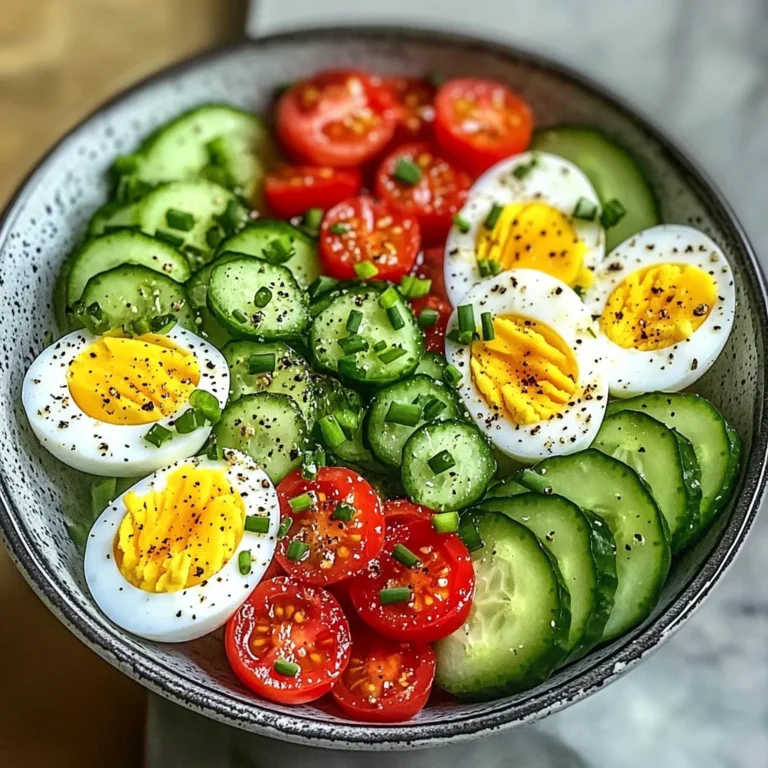 Egg, Cucumber & Tomato Salad Bowl