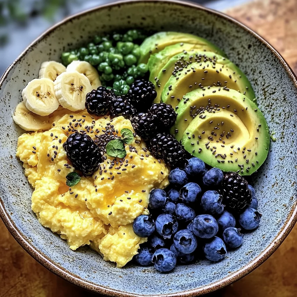 Energizing Scrambled Egg and Fruit Breakfast Bowl