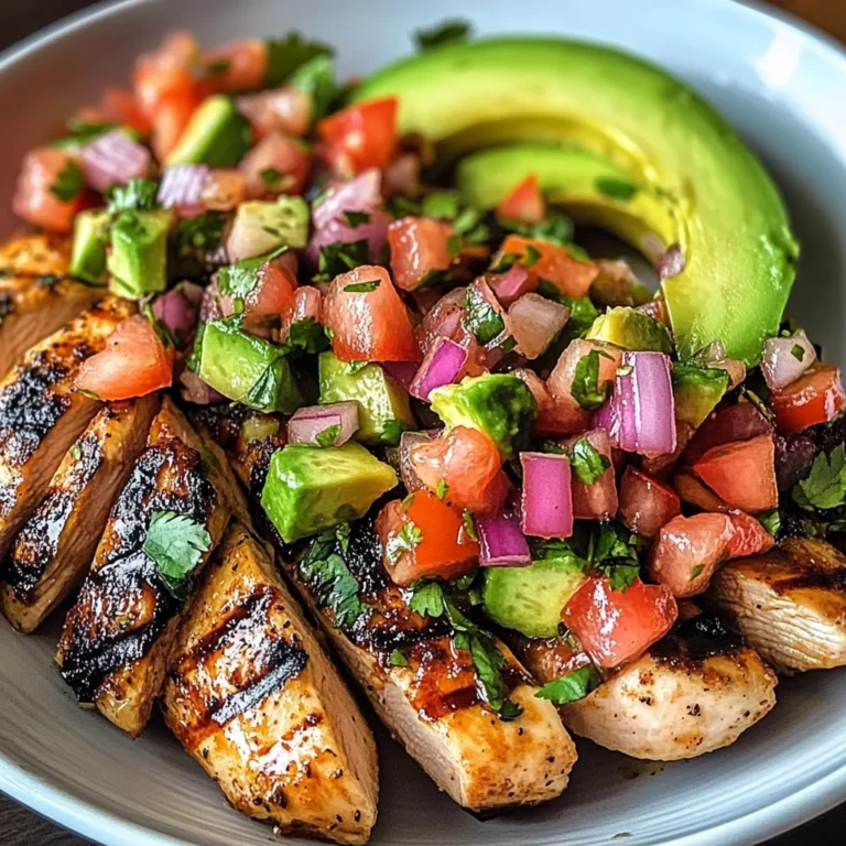 Grilled Chili-Lime Chicken with Avocado & Red Onion Salsa