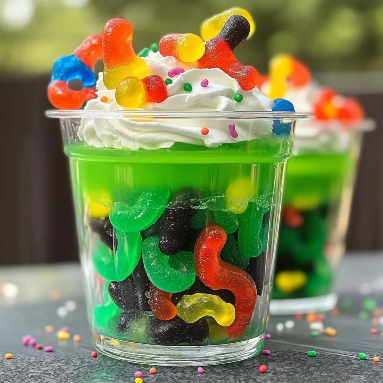 Gummy Worm Jello Cups Recipe