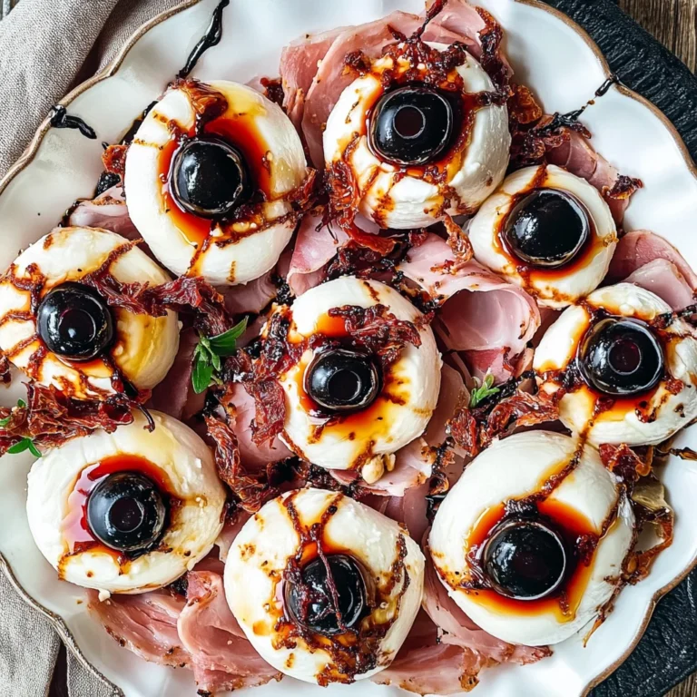 Halloween Antipasto Eyeballs Appetizer