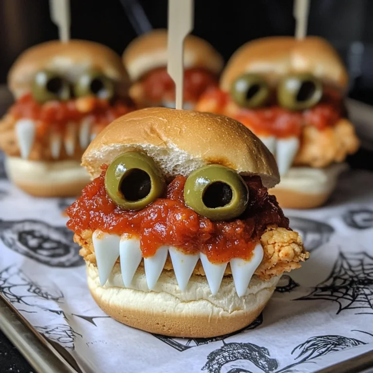 Halloween Chicken Parm Sliders